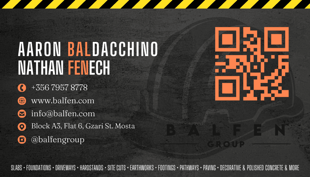 Balfen business card — back