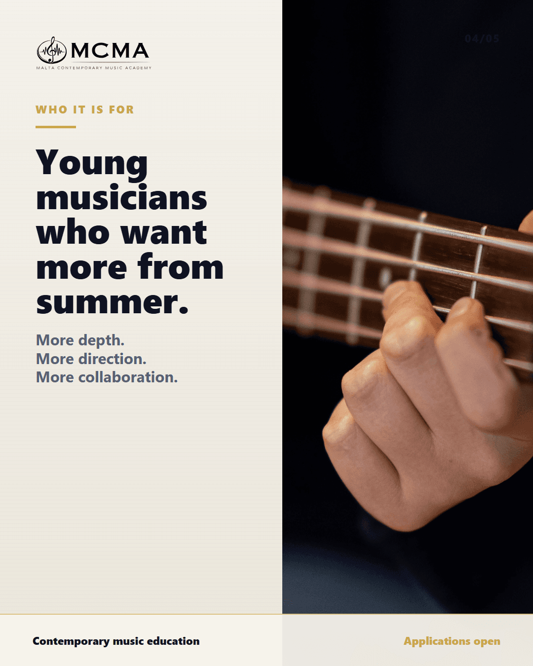 MCMA — Who it's for slide: audience targeting copy auto-generated from brand brief.