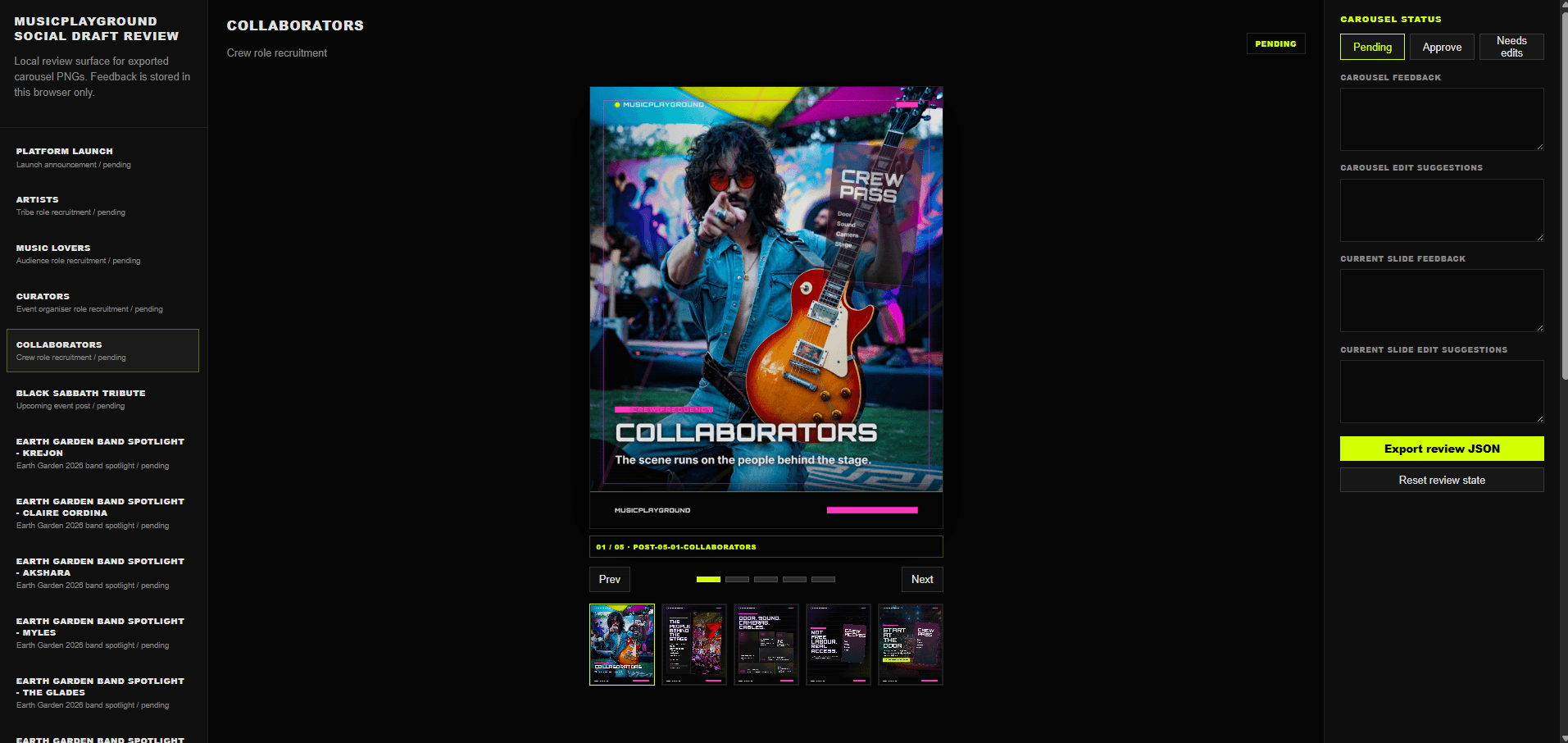 MusicPlayground Social Draft Review
