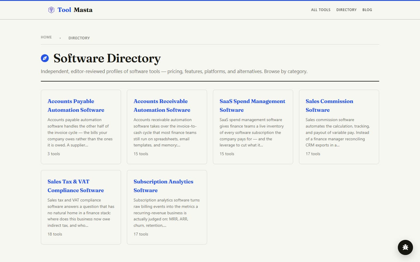 ToolMasta software directory hub.